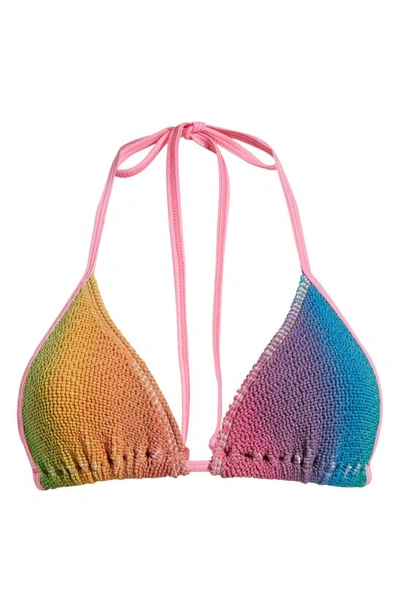 Shop Cleonie Bells Bikini Top In Rainbow