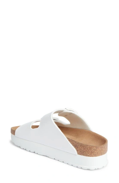 Shop Birkenstock Arizona Platform Slide Sandal In White