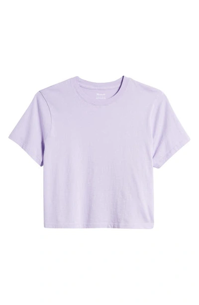 Shop Madewell Lakeshore Softfade Cotton Crop Tee In Subtle Lavender