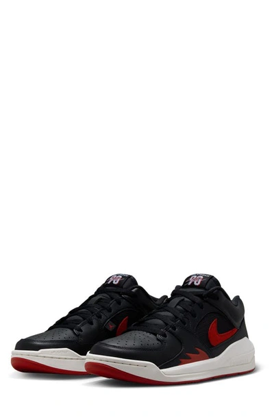 Shop Jordan Stadium 90 Sneaker In Black/ Gym Red/ White/ Sail