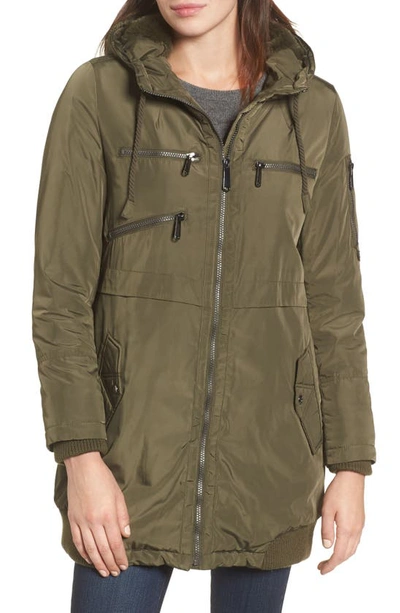 Sam Edelman Berber Parka With Faux Fur In Loden