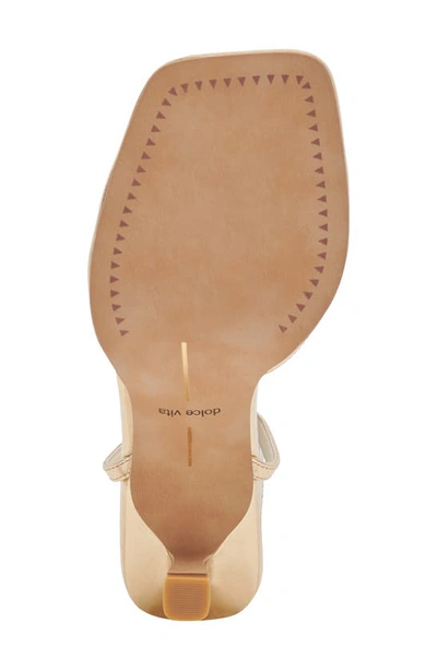 Shop Dolce Vita Manji Ankle Strap Sandal In Light Gold Metallic Leather