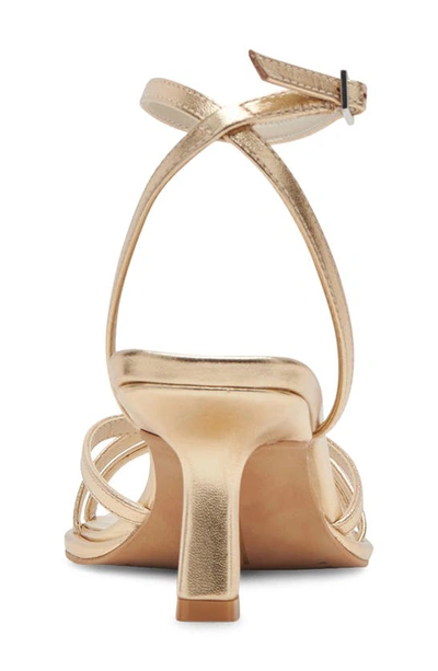 Shop Dolce Vita Manji Ankle Strap Sandal In Light Gold Metallic Leather