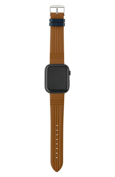 Shop Ted Baker Leather Apple Watch® Watchband In Brown