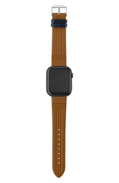 Ted Baker London Leather Apple Watch® Watchband In Brown