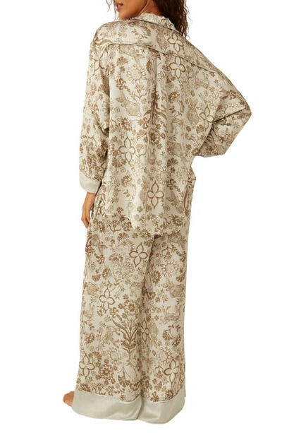Shop Free People Dreamy Days Print Pajamas In Earth Combo