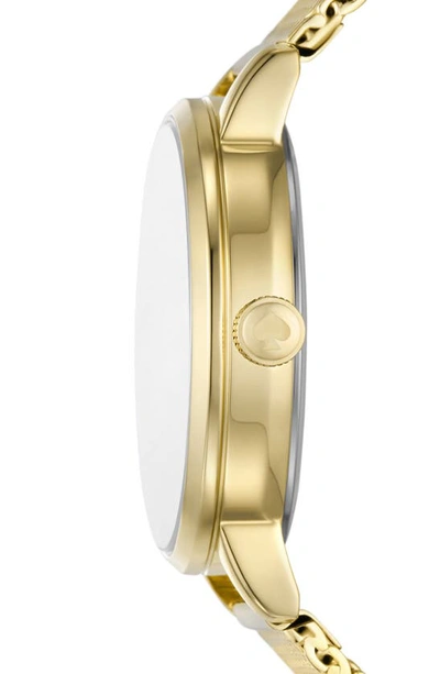 Shop Kate Spade Metro Frog & Flower Mesh Bracelet Watch, 34mm In Gold