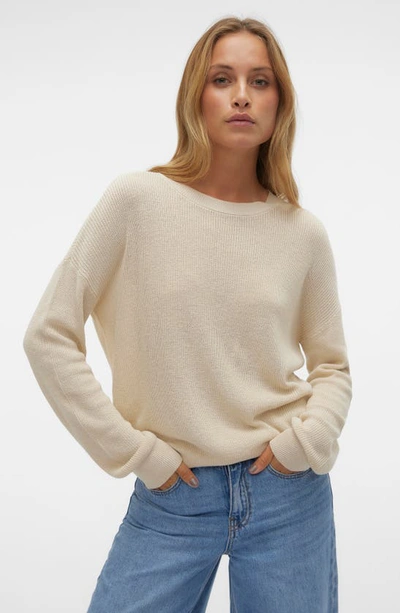 Shop Vero Moda Crewneck Sweater In Birch