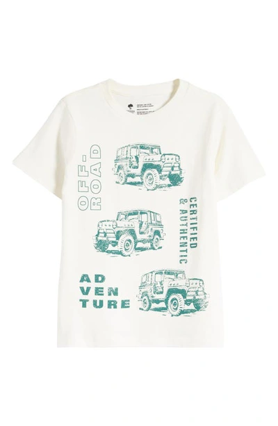 Shop Tucker + Tate Kids' Cotton Graphic T-shirt In Ivory Egret Adventure