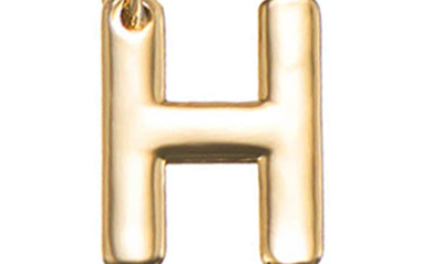 Ettika Paperclip Chain Initial Necklace In Gold - H