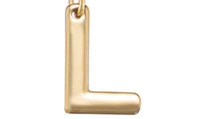 Ettika Paperclip Chain Initial Necklace In Gold - L