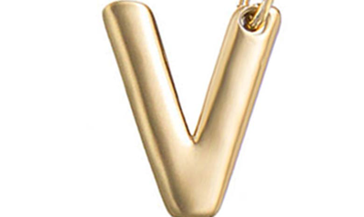 Ettika Paperclip Chain Initial Necklace In Gold - V