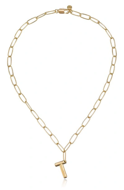 Shop Ettika Initial Pendant Necklace In Gold - T