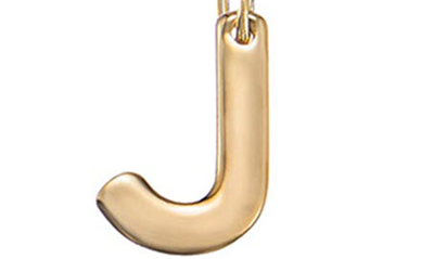 Ettika Paperclip Chain Initial Necklace In Gold - J