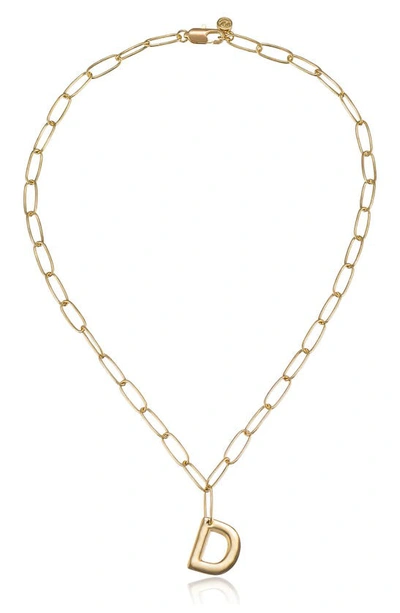 Shop Ettika Initial Pendant Necklace In Gold - D