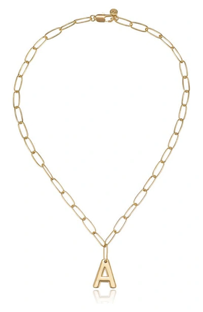 Shop Ettika Initial Pendant Necklace In Gold - A