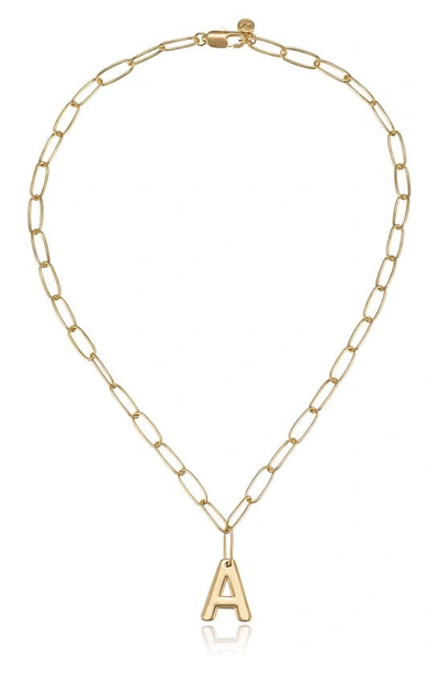 Ettika Initial Pendant Necklace In Gold - A