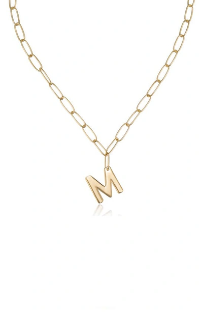 Ettika Initial Pendant Necklace In Gold - M