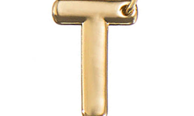 Ettika Paperclip Chain Initial Necklace In Gold - T
