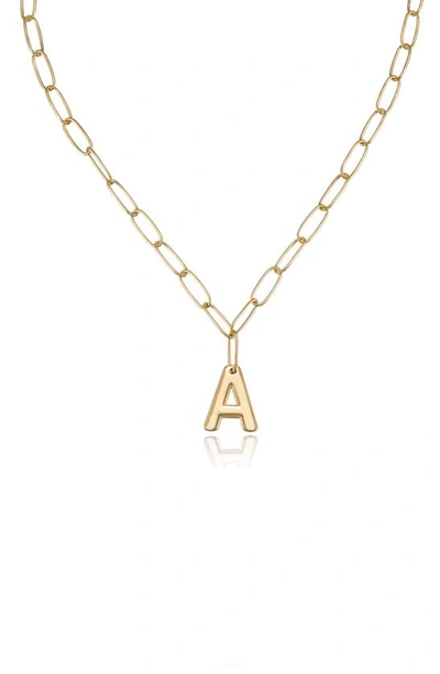 Ettika Initial Pendant Necklace In Gold - A