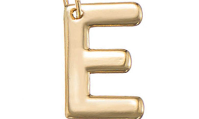 Ettika Paperclip Chain Initial Necklace In Gold - E