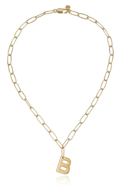 Shop Ettika Initial Pendant Necklace In Gold - B