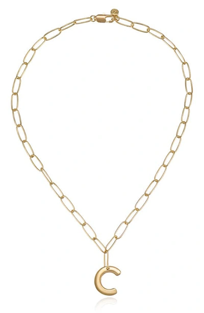 Shop Ettika Initial Pendant Necklace In Gold - C