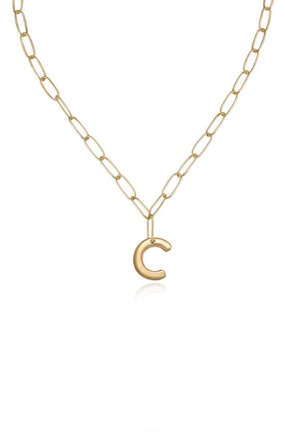 Shop Ettika Initial Pendant Necklace In Gold - C