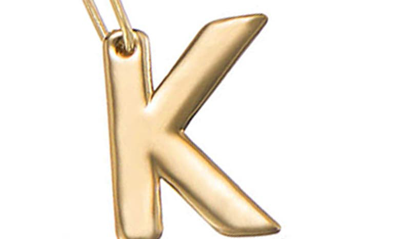 Ettika Initial Pendant Necklace In Gold - K