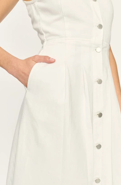 Shop Dl1961 Daphne Sleeveless Midi Shirtdress In White (vintage)