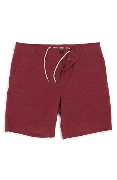 Devil-dog Dungarees 8" Hybrid Shorts In Port