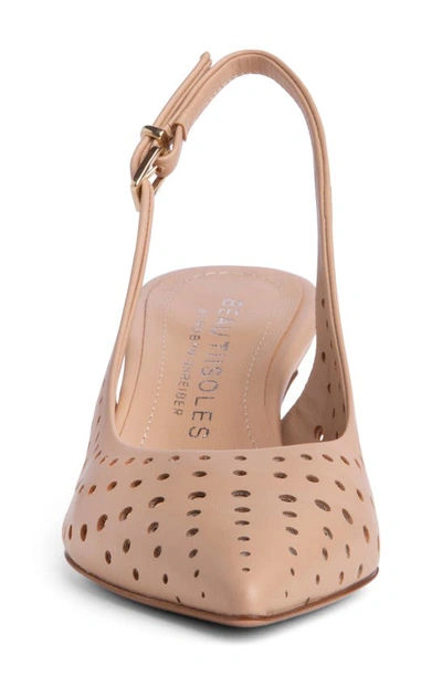 Beautiisoles Flynn Slingback Pointed Toe Pump In Brown