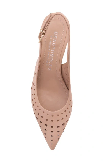 Beautiisoles Flynn Slingback Pointed Toe Pump In Brown