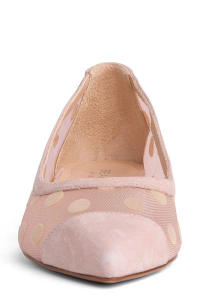 Beautiisoles Blake Pointed Cap Toe Flat In Light Pink