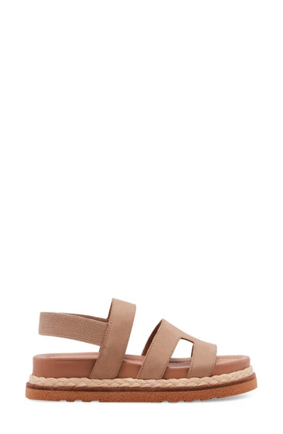Shop Blondo Frankee Slingback Platform Sandal In Sand Nubuck