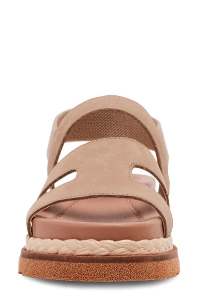 Shop Blondo Frankee Slingback Platform Sandal In Sand Nubuck
