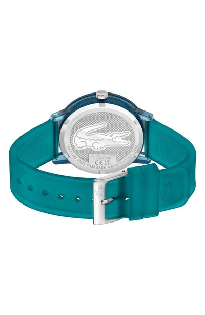 Shop Lacoste L12.12 Silicone Strap Watch, 36mm In Green