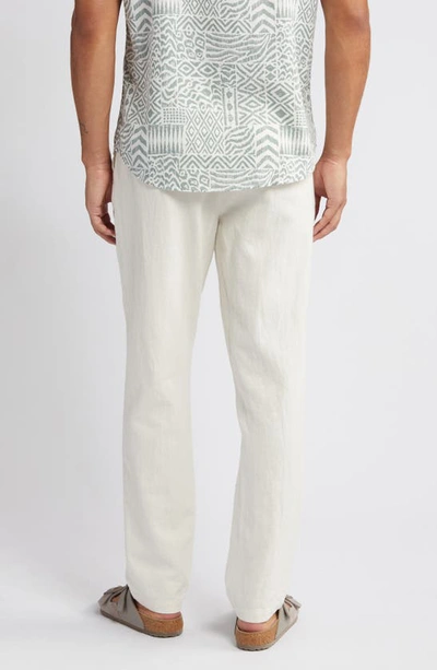 Rails Gobi Slim Tapered Leg Linen Blend Pants In Ecru