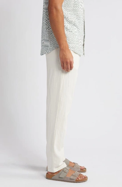 Rails Gobi Slim Tapered Leg Linen Blend Pants In Ecru