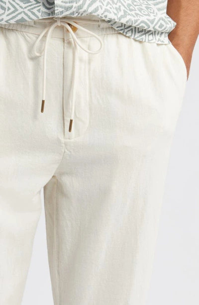 Rails Gobi Slim Tapered Leg Linen Blend Pants In Ecru