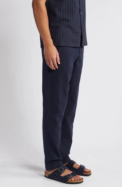 Rails Callum Cotton & Linen Pants In Deep Meridian