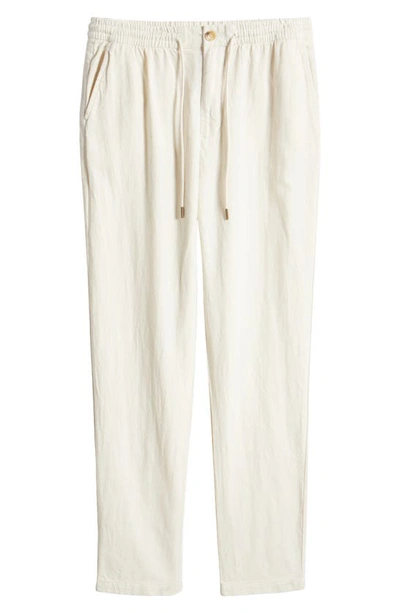 Rails Gobi Slim Tapered Leg Linen Blend Pants In Ecru