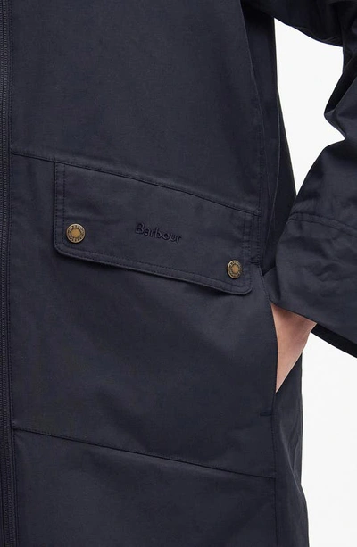 Shop Barbour Heron Waterproof Jacket In Dark Navy