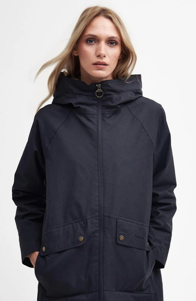 Shop Barbour Heron Waterproof Jacket In Dark Navy