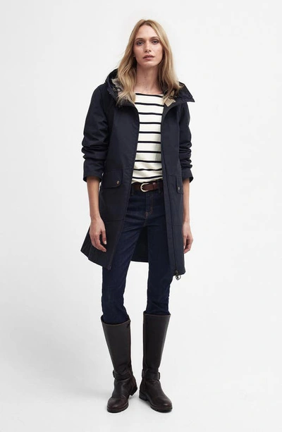 Barbour Heron Waterproof Jacket In Dark Navy