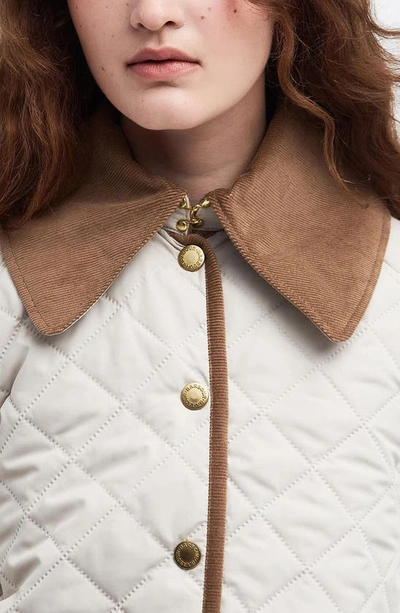 Shop Barbour Gosford Quilted Jacket In Ivory/ French Oak