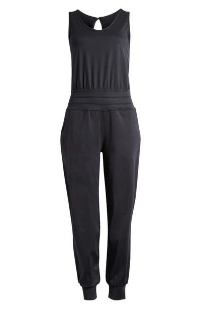 Shop Sweaty Betty Gaia Yoga Jumpsuit In Black