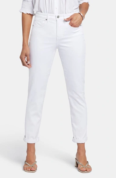 Nydj Petites Marilyn High Rise Ankle Jeans In Optic White In White
