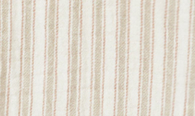 Shop Quincy Mae Stripe Organic Cotton Romper In Vintage-stripe