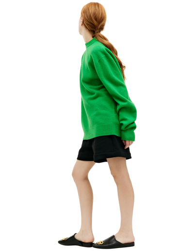 Jil Sander Green Wool Sweater In Green